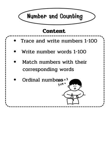 First Grade : Number & Counting ,Trace Numbers , number words and ...