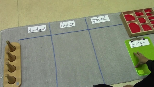 Preview of Montessori Fractions Division 4