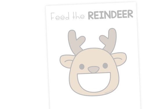 Christmas Feed the Reindeer Number Recognition Counting Preschool ...
