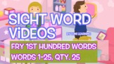 Fry 1st 100, Sight Word Videos #1-25: Teach Spelling, Mean