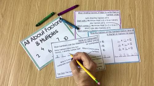 Factors and Multiples Activities Book by Terbet Lane | TPT