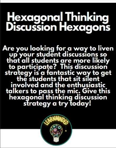 Because of Mr. Terupt Novel Study Hexagonal Thinking Discussion Activity
