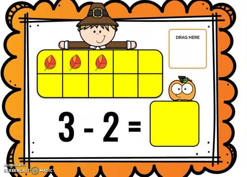 Ten Frame Subtraction Boom Cards™ Distance Learning Math