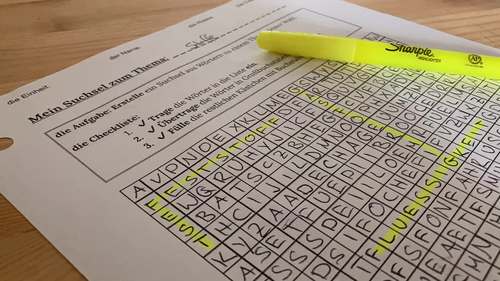 Suchsel erstellen zum Ausdrucken by Office Clarity | TPT