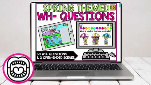 WH Questions Speech Therapy for Spring by The Busy Speech Mom | TPT
