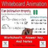Distributive Property: Whiteboard Animation Packet
