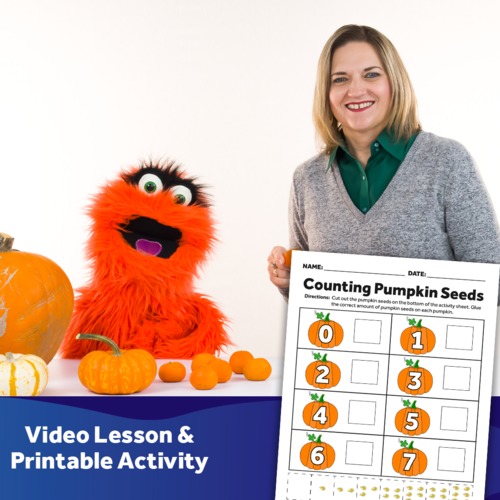 Preview of Counting Pumpkin Seeds - Video Lesson & Activity Download
