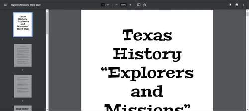 The Texas Revolution Word Wall | 7th Grade Texas History | TPT