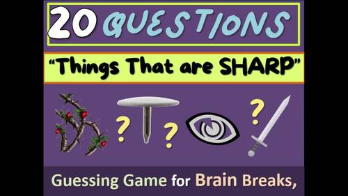 20 QUESTIONS! - Critical Thinking Guessing Game - BUNDLE OF ALL 24 VERSIONS