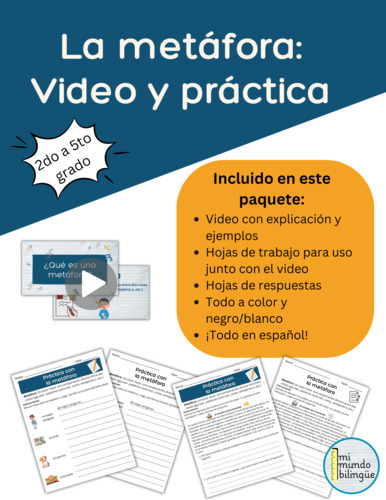 Preview of SPANISH Video and Practice: Metaphor (La metáfora)