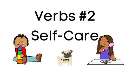 Preview of Verbs #2, Self-Care, Vocabulary, Early Literacy, Learn to Read, Video/Ebook