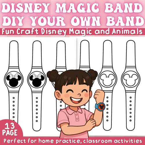 Disney Magic Band and Animals DIY Printable Activity, Fun Coloring ...