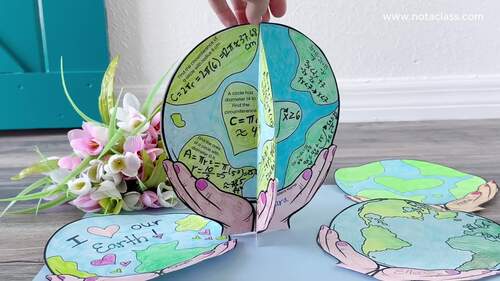 6th Grade Earth Day Math Craft Ratios, Unit Rates, & Percents | Earth Day Math