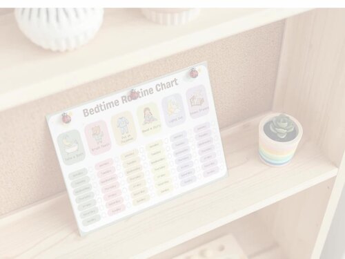 Bedtime Routine Chart - Visual Schedule for Kids - Daily Checklist