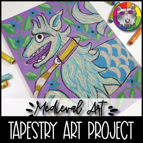 Medieval Art Project, Tapestry Art Lesson Activity for Elementary