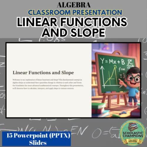 LINEAR FUNCTIONS AND SLOPE * Algebra Powerpoint Presentation | TPT