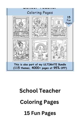 School Teacher Coloring Pages for Kids | Printable Coloring Activity ...