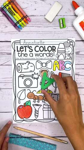 Alphabet Picture Search Puzzles | Beginning Sounds Letter Recognition ...