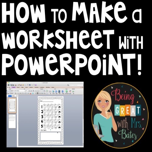 Preview of How to make a worksheet using PowerPoint
