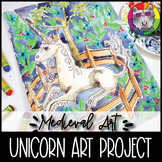 Medieval Art Project, Unicorn Tapestry Art Lesson Activity