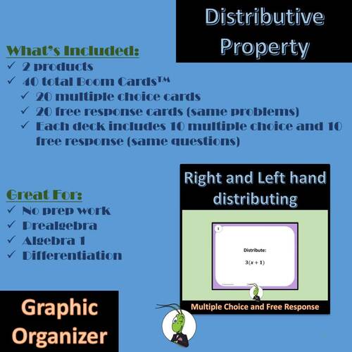 Distributive Property Boom Digital Task Cards by Grasshopper Mathematics