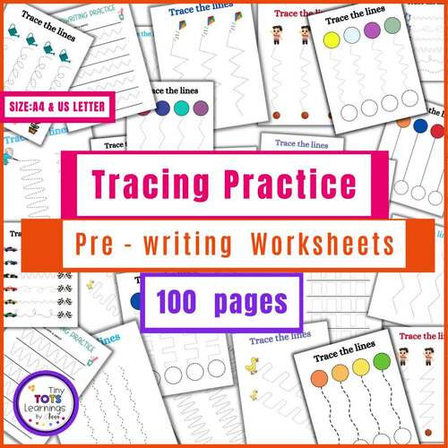 Prewriting Strokes Worksheets and Line Tracing Practice Sheets Preschool