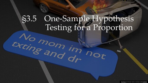 Preview of 3.5 One-Sample Hypothesis Testing for a Proportion