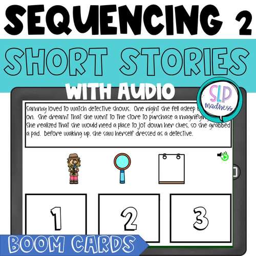 Short Stories Sequencing Listening Comprehension Boom Cards Speech Therapy