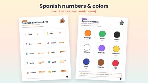 Halloween Color by Number in Spanish – Mystery Pictures – Numbers ...