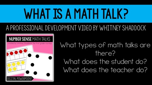 Preview of What is a Math Talk Professional Development Video