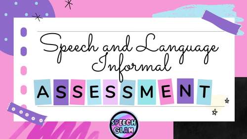 Speech & Language Assessment Screener |Pre-K- Elementary | Print + Boom ...