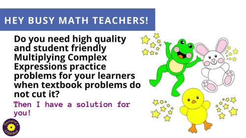 Easter Multiplying Complex Expressions Coloring Worksheets for High School Math