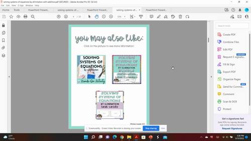 Solving Systems of Equations by Elimination with Addition Guided Notes ...