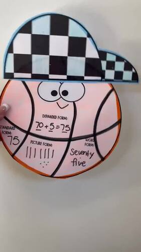 March Madness Basketball Math Place Value Craft Bundle | TPT