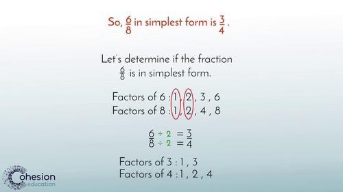 Preview of Identify & Calculate Equivalent Fractions in Simplest Form