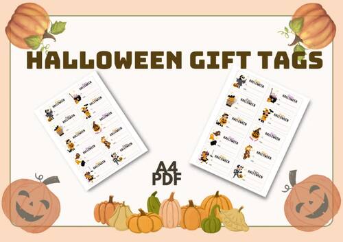 Halloween Gift Tags by EDUCATION IS FUN | TPT