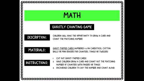 Halloween Preschool Math Lesson Plans