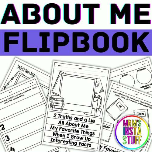 All About Me Flipbook | Back to School | Getting to Know You Activities