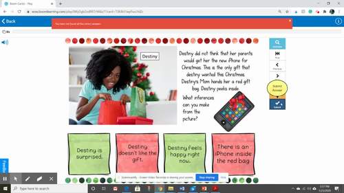 BOOM CARDS™ TEENS social inferences Christmas scenarios SEL social skills