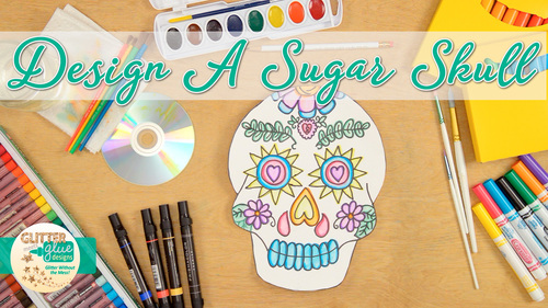 Preview of Day of the Dead: Sugar Skull Art Project, Roll-A-Dice Game, & Art Sub Plan Idea