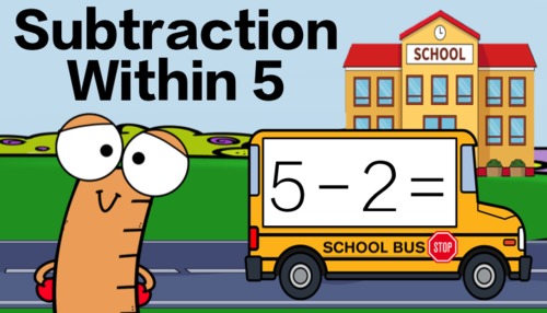Preview of Subtraction Within 5: Math Brain Break