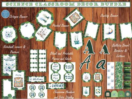 Science Themed Classroom Decor Bundle for Middle and High School