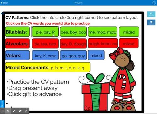 Boom Cards Christmas Presents Cv Patterns For P B M T D N K G