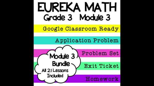 3rd Grade Eureka Math Module 3 Complete Bundle - Google Slides Digital Lessons