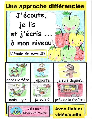Preview of J'écoute, je lis... #7- French - Differentiation - Distance Learning - Halloween