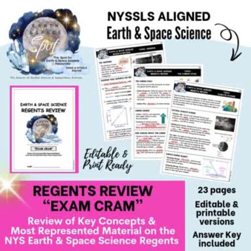 REGENTS REVIEW "EXAM CRAM" for NYSSLS Earth and Space Science (Regents ...