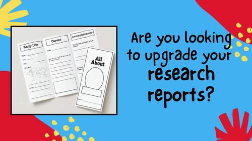 Biographical Research Project Template Famous People Report Trifold