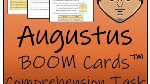 Augustus BOOM Cards™ Comprehension Activity 5th Grade & 6th Grade