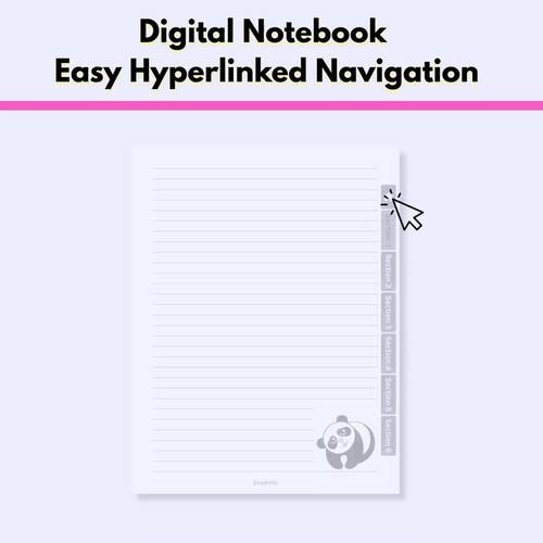 Hyperlinked Digital Notebook – Light & Dark Modes for E-Ink & Tablets