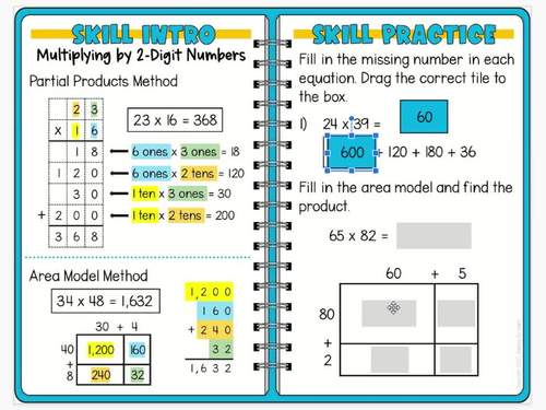 Operations 4th Grade Digital Math Practice & Quiz Google by Raising ...